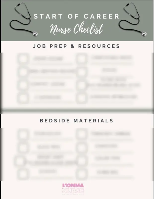 New Nurse Checklist